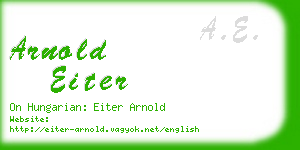 arnold eiter business card